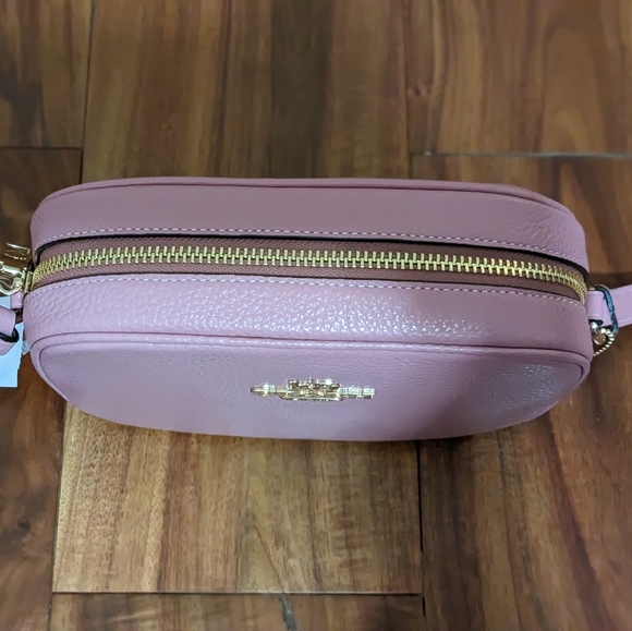 Coach Pebbled Leather Jamie Mini Camera Bag True Pink / Gold Hardware Nwt - Picture 5 of 11